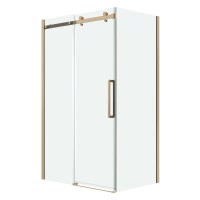 Душевое ограждение Grossman Classic 100.K33.04.130.32.00-200.K33.04.80.32.00 (130х80х195) раздвижная,золото сатин,стекло прозрачное,2 места
