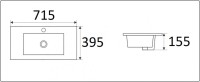 Умывальник CeramaLux 9393-70