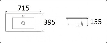Умывальник CeramaLux 9393-70