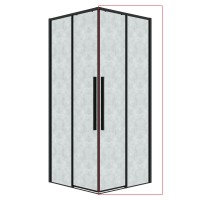 1/2 душевого ограждения Grossman Galaxy 1/2.K33.01.70.21.02 (70х195) раздвижная(правая),черный матовый,стекло шиншилла,1 место