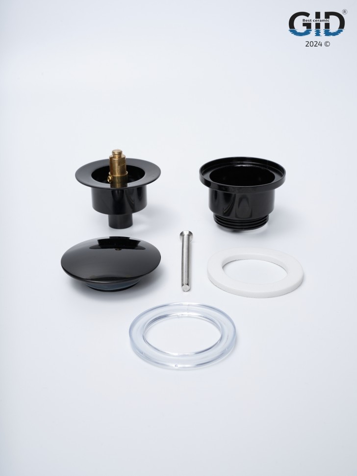 Донный клапан Gid универсальный G-58BL 76604K черный глянцевый 7.5x7x3.5