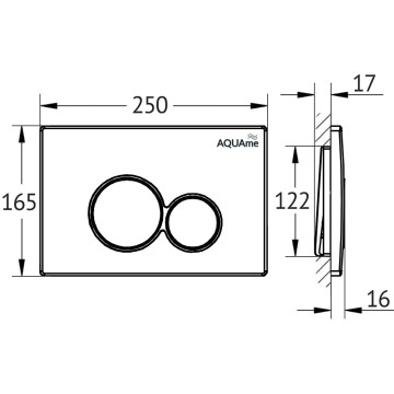 AQM4101B Панель смыва AQUAme, черный