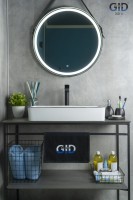 Раковина Gid Nc9399 52225 накладная белая / черная 60x34x11