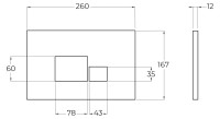 Кнопка смыва BelBagno BB074NERO, чёрная матовая