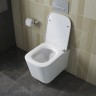 Унитаз подвесной безободковый с сиденьем и смывом TORNADO BelBagno DUE-TOR BB5171CH-TOR/SC