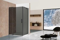 Душевой уголок Extra VSR-1E809090CGB 800/900*900, черный, стекло тонированное
