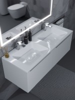 Раковина для ванной Uperwood Modul 122х45х12 см, белая глянцевая