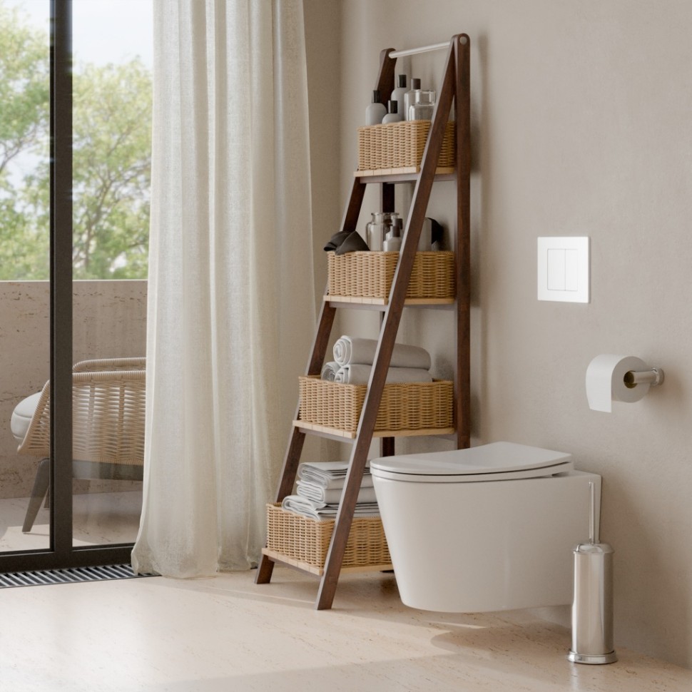 Комплект 3в1 IBERICA BLANCA инсталляция SILENCIO, унитаз BURGOS ALTO белый, кнопка смыва INOX-C хром матовый (IB001.BRA.234.1132)