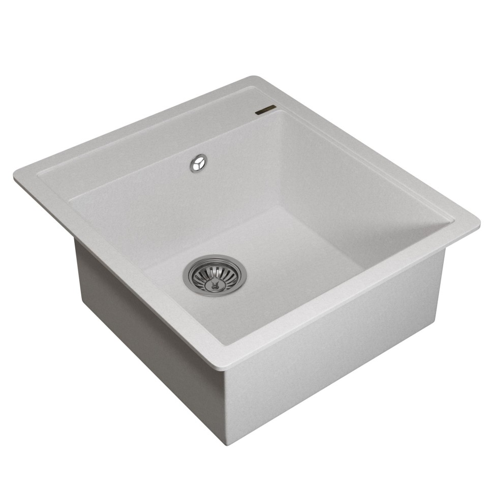 Кухонная мойка кварцевая Uperwood Quartz Premium UPD-07-01, прямоугольная, белая