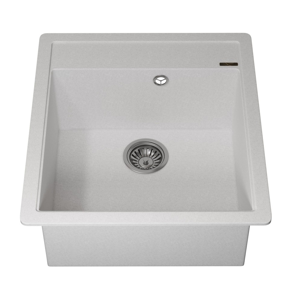 Кухонная мойка кварцевая Uperwood Quartz Premium UPD-07-01, прямоугольная, белая