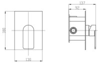 Встраиваемый смеситель для душа BelBagno NOVA NOV-DASM-IN