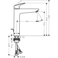 Смеситель для раковин Hansgrohe Logis хром (71090000)