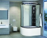 Душевая кабина Niagara Ultra NG-1910-01R (120х80х220) высокий поддон(48см),черный,стекло тонированное,4 места