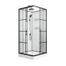 Душевая кабина Niagara Standart ST100/15QL/KL/BKT (100х100х225) низкий поддон(15см),черный,стекло прозрачное,3 места