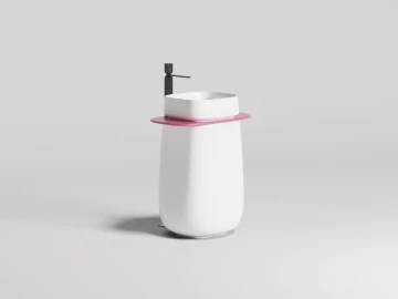 Раковина напольная ORIENTE TOTEM в цвете по RAL 700х490х900 S-Sense Глянцевое