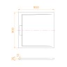 Душевой поддон квадратный RGW STL-W Белый 900x900