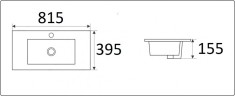 Умывальник CeramaLux 9393-80