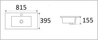 Умывальник CeramaLux 9393-80