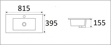 Умывальник CeramaLux 9393-80