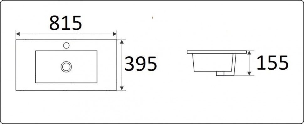 Умывальник CeramaLux 9393-80