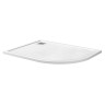 Душевой поддон из искусственного мрамора в комплекте с сифоном BelBagno UNO TRAY-MR-UNO-RH-120/80-550-35-W-L-CR