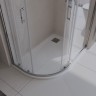 Душевой поддон из искусственного мрамора в комплекте с сифоном BelBagno UNO TRAY-MR-UNO-RH-120/80-550-35-W-L-CR
