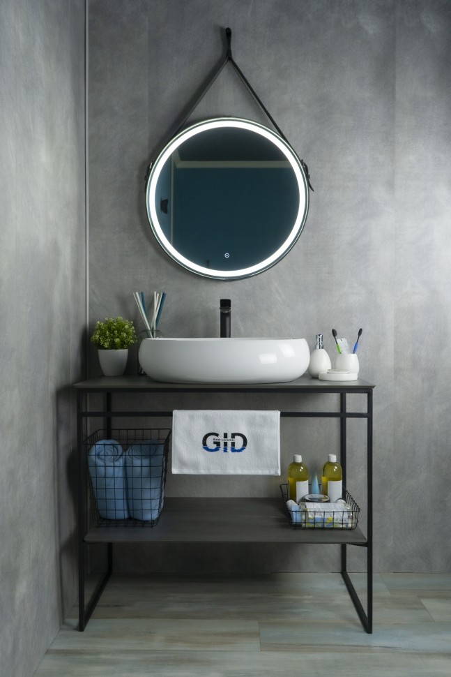 Раковина Gid N9030a 51114 накладная белая 60x41x15