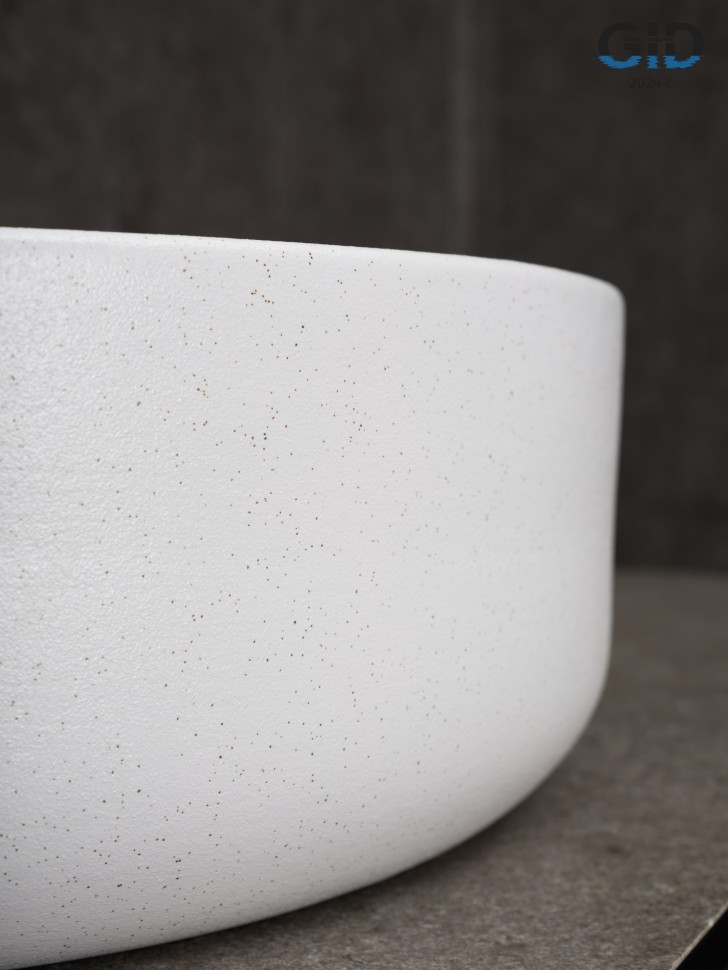 Раковина Gid N9013LS 52237 накладная красная матовая / белый графит 40x40x13