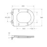 Унитаз подвесной безободковый с сиденьем и смывом TORNADO BelBagno TRE-TOR BB5180CH-TOR/SC