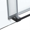 Душевой уголок Como Soft VSR-1CS1013CLB, 1300*1000, черный, стекло прозрачное