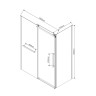 Душевой уголок Como Soft VSR-1CS1013CLB, 1300*1000, черный, стекло прозрачное