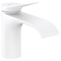 Смеситель для раковины Hansgrohe Vivenis со сливным гарнитуром 75010700, белый матовый
