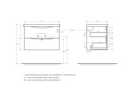 База под раковину подвесная BelBagno MARINO-CER-800-2C-SO-BRDL-P Bordo Lucido