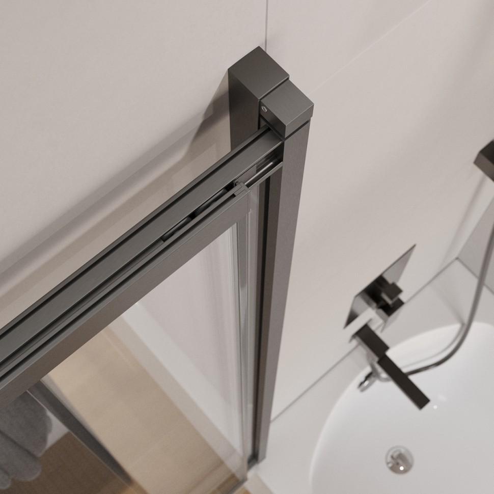 Душевая шторка на ванну CEZARES SLIDER-VF-11-90/150-C-GM