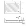 Душевой поддон RGW Acryl B/CL-S, 80x120 см, антискользящий, белый