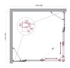 Душевой уголок BelBagno LUCE-AH-22-120/115-C-Cr