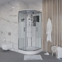 Душевая кабина Niagara Ultra NG-301-01 (90х90х220) низкий поддон(16см),стекло матовое,4 места