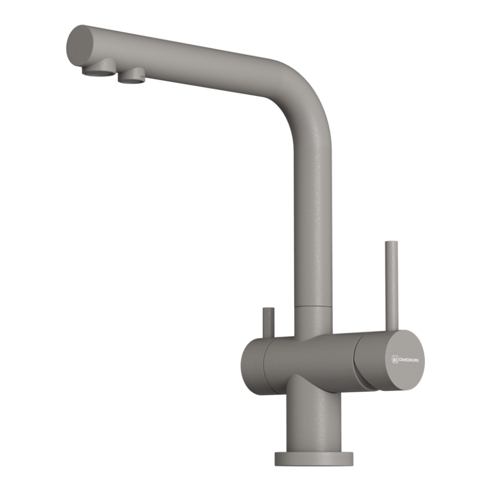 Смеситель для кухни Omoikiri Nagano-P-GR латунь/leningrad grey