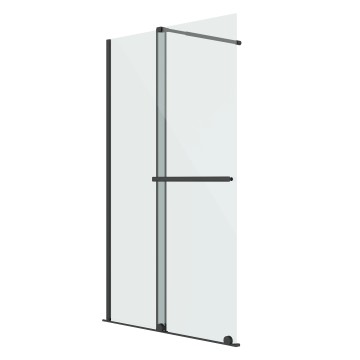 Душевая перегородка Niagara Nova NG-671-90BLACK (90х200) черный матовый,раздвижная,стекло прозрачное,1 место