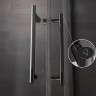 Душевой угол Veconi Premium Trento PTC-20GR, 1000Х800x2000, брашированный графит, стекло прозрачное