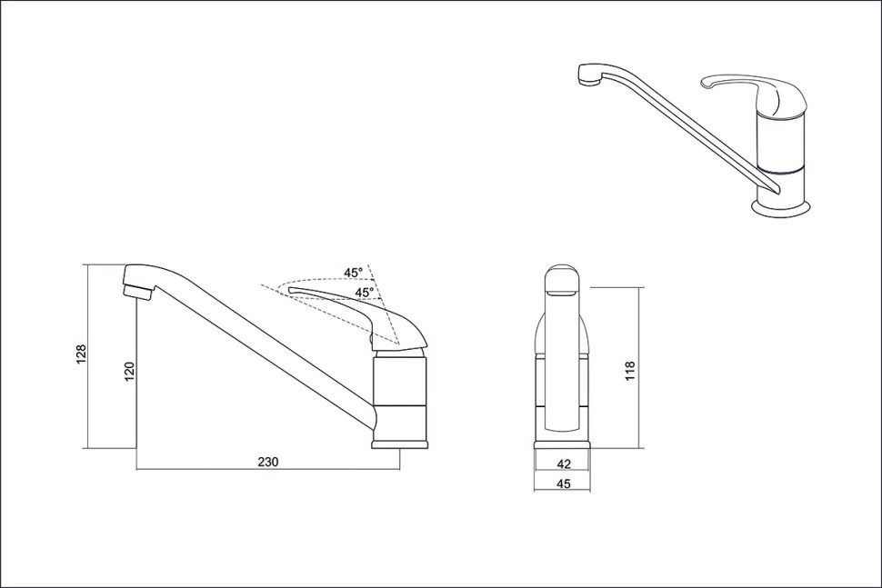 Смеситель EMAR EC-3009 3009.5 Агат