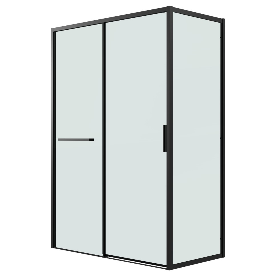 Душевое ограждение Grossman Style 100.K33.05.100.21.00-200.K33.05.90.21.00 (100х90х195) раздвижная,черный матовый,стекло прозрачное,2 места