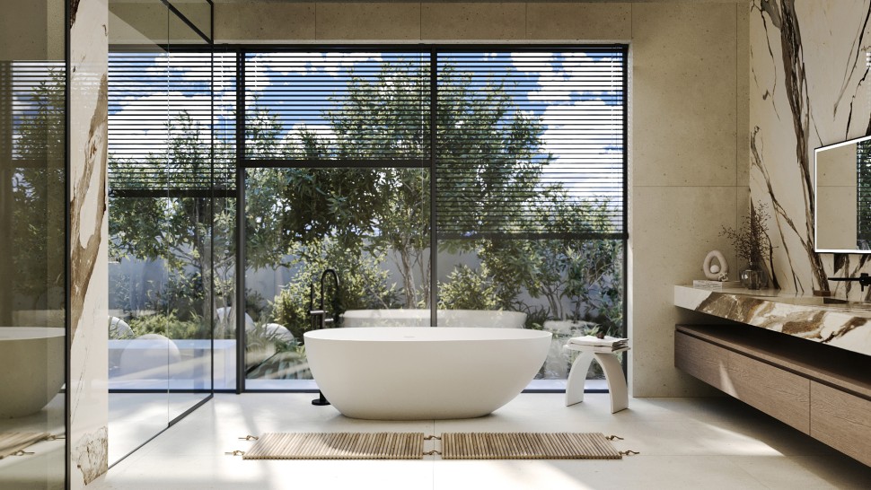 Ванна из искусственного камня ABBER Stein AS9611NM-1.7 белая матовая