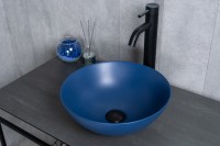 Раковина Gid 9081bum 53401 накладная синяя матовая 36x36x14