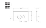 Кнопка смыва BelBagno BB080CR.MAT, матовый хром