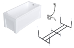 Комплект Акриловая ванна TIMO RITTA1760 170*60*58+Каркас+Слив-перелив+Фронтальная панель+Торцевая панель