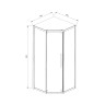 Душевой уголок Show VSP1-4SH100CLB, 1000*1000, черный, стекло прозрачное