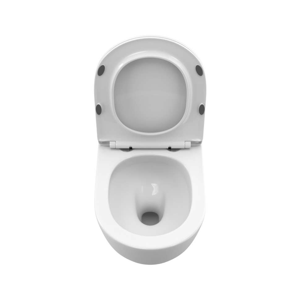 Унитаз подвесной безободковый с сиденьем и смывом TORNADO BelBagno UNO-TOR BB5177CH-TOR/SC