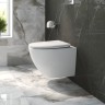 Унитаз подвесной безободковый с сиденьем и смывом TORNADO BelBagno UNO-TOR BB5177CH-TOR/SC