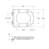 Унитаз подвесной безободковый с сиденьем и смывом TORNADO BelBagno UNO-TOR BB5177CH-TOR/SC